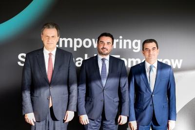 Φωτο απο αριστερά: Θεόδωρος Σκυλακάκης (Υπουργός Ενέργειας), Αριστοτελης Χαντάβας (CEO Principia), Κωνσταντίνος Σκρέκας (Υπουργός Ανάπτυξης)