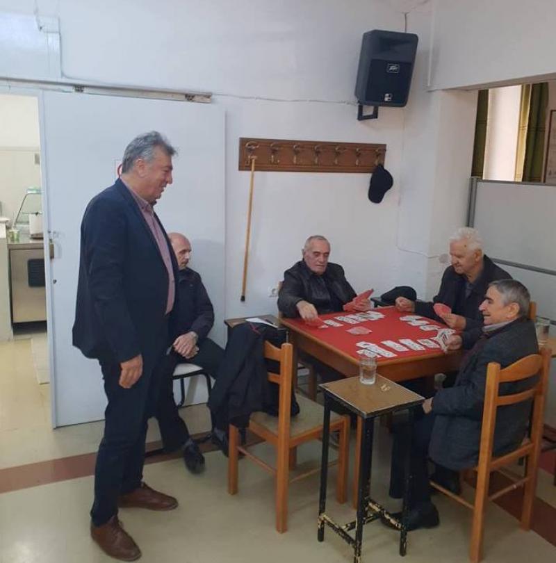 Επίσκεψή του Κυριάκου Μιχαηλίδη στο ΚΑΠΗ του Δήμου Κοζάνης