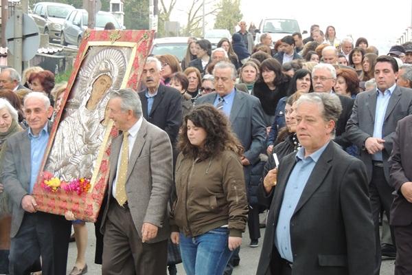 Υποδοχή της Ιερής Εικόνας της Παναγίας της Ελεούσας στη Σιάτιστα