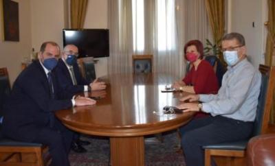 Συνάντηση του δημάρχου Κοζάνης Λάζαρου Μαλούτα με τον υφυπουργό Δικαιοσύνης Γιώργο Κώτσηρα
