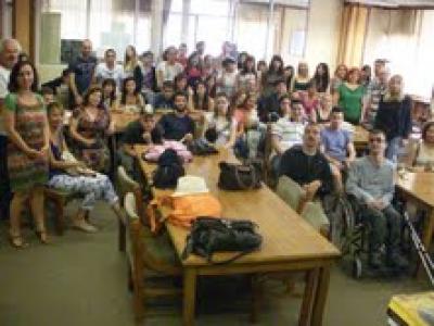 Οι φοιτητές  Βιβλιοθηκονομίας του ΤΕΙ Θεσσαλονίκης στην Βιβλιοθήκη Κοζάνης