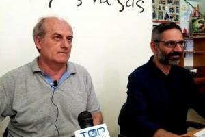 Γιωργος Βαλαης και Λ. Ιωαννιδης απο την συν τύπου φωτ: εφ Χρονος Κοζανης
