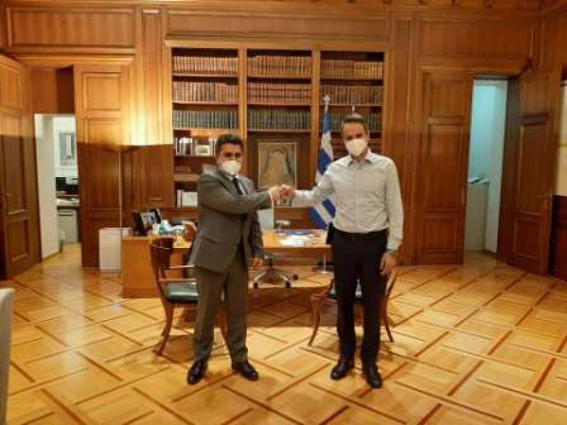 Στο Μαξίμου ο Ζησης Τζηκαλάγιας συναντήθηκε με τον Πρωθυπουργό