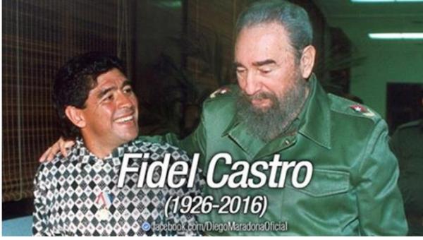 Ο Ντιέγκο Μαραντόνα για το θάνατο του Φιντέλ Κάστρο