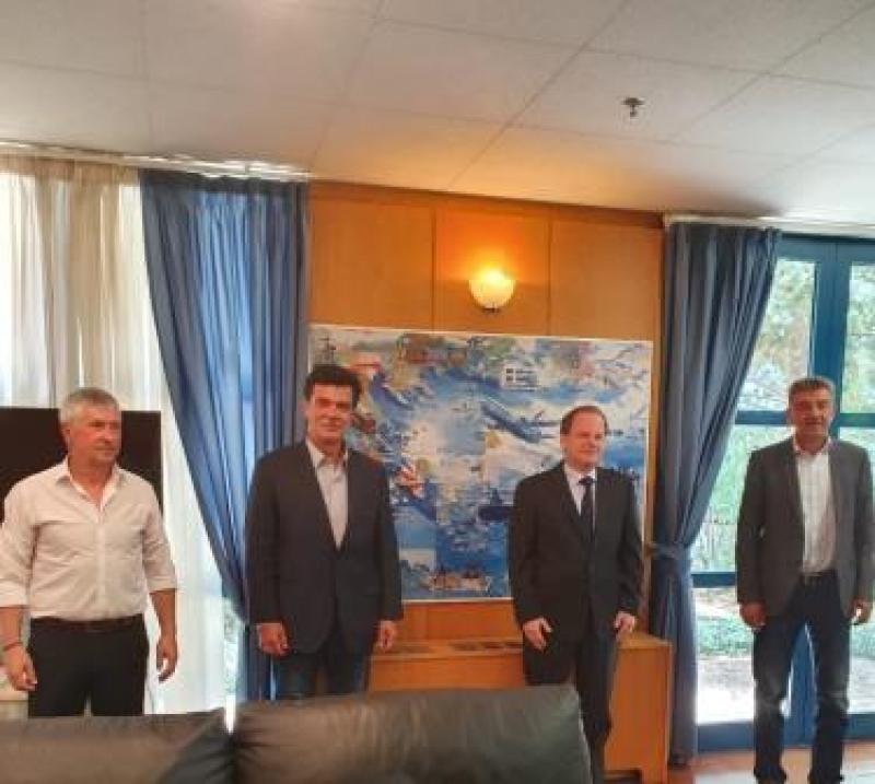 Συνάντηση Πάτση και των δημάρχων Δασταμάνη και Κορδίλα με υπουργό Υποδομών και Μεταφορών για τον Ε-65