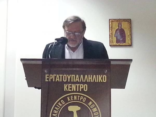 Ο βουλευτής Φλώρινας Κ. Σέλτσας για την παρουσίαση του λευκώματος για τα 75 χρόνια του Εργατικού Κέντρου Φλώρινας